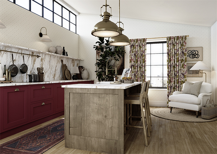 Fandango, Cranberry - Made to Measure Curtains - Image 7